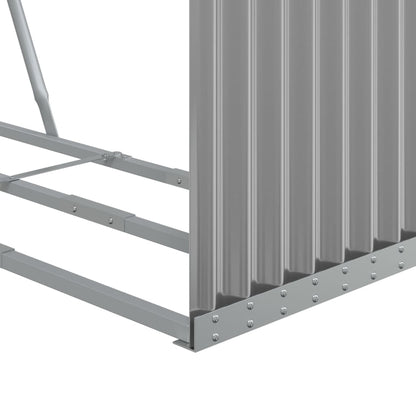 Log Holder Light Grey 120X45X100 Cm Galvanised Steel