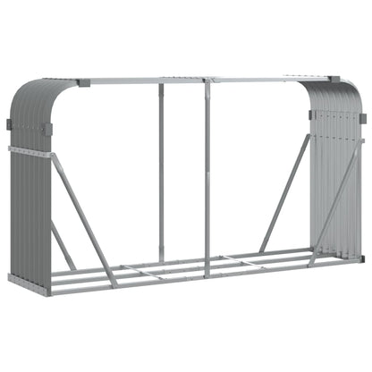 Log Holder Light Grey 180X45X100 Cm Galvanised Steel