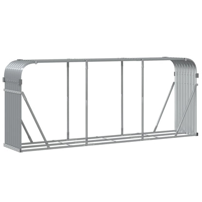 Log Holder Light Grey 234X45X100 Cm Galvanised Steel