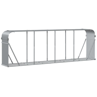 Log Holder Light Grey 300X45X100 Cm Galvanised Steel