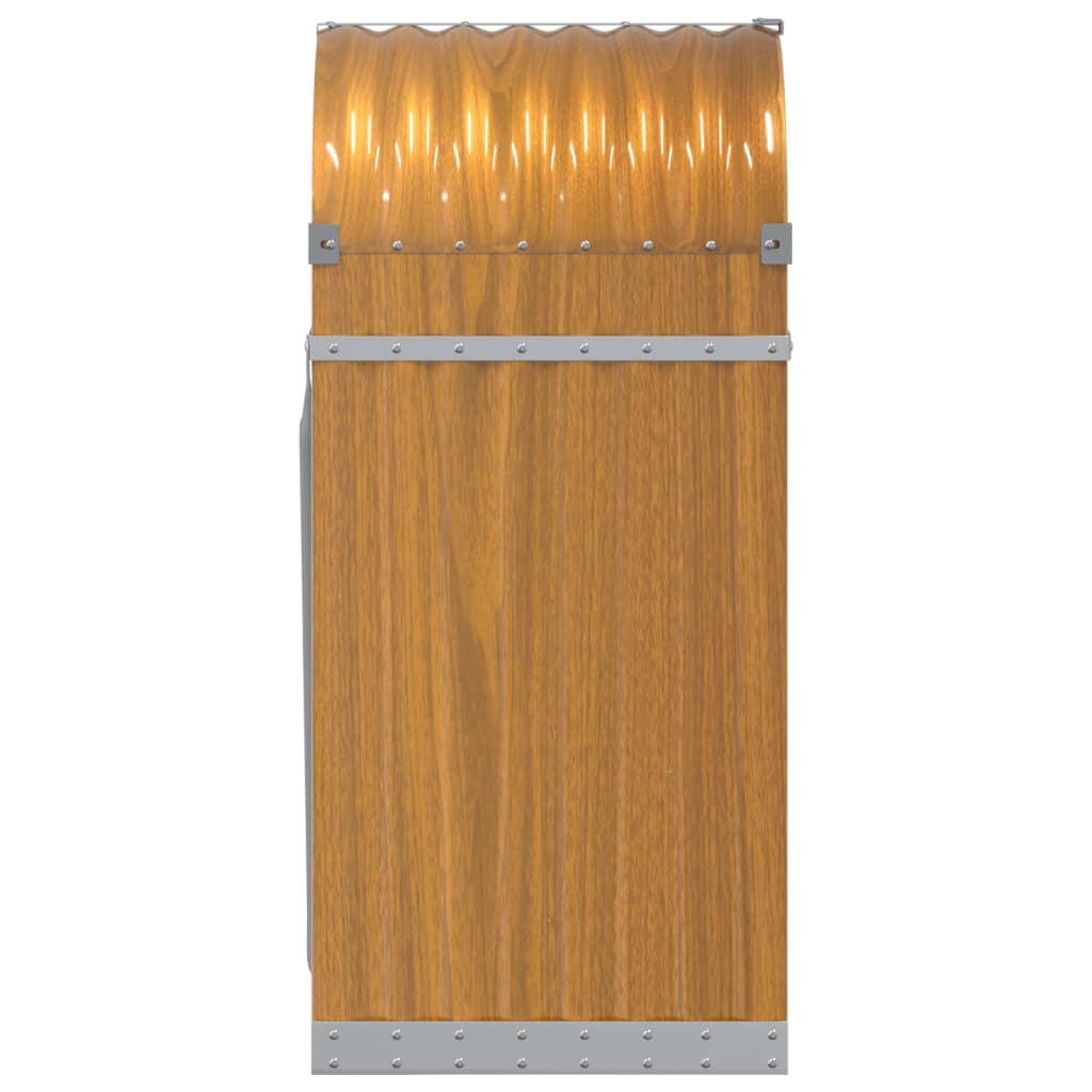 Log Holder Light Brown 40X45X100 Cm Galvanised Steel