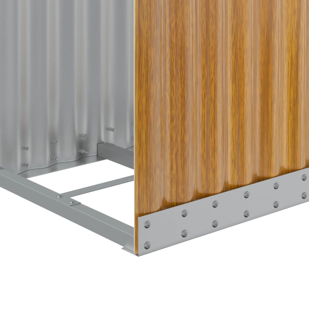 Log Holder Light Brown 40X45X100 Cm Galvanised Steel