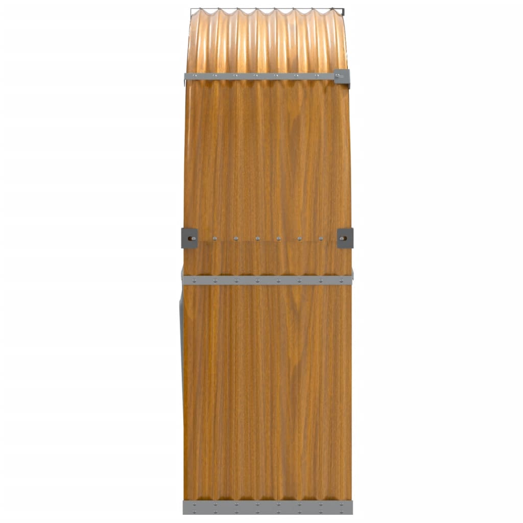 Log Holder Light Brown 120X45X140 Cm Galvanised Steel