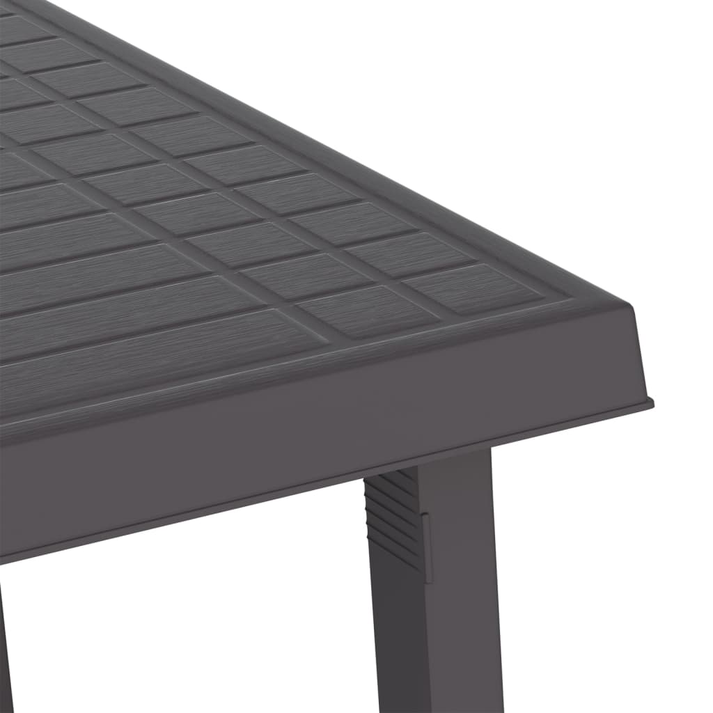 Camping Table Anthracite 79X56X64 Cm Pp Wooden Look