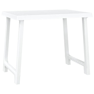 Camping Table White 79X56X64 Cm Pp Wooden Look