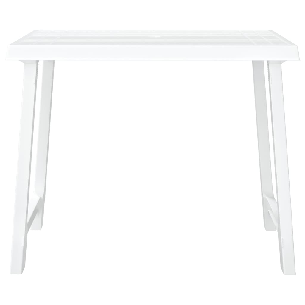 Camping Table White 79X56X64 Cm Pp Wooden Look