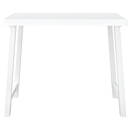 Camping Table White 79X56X64 Cm Pp Wooden Look