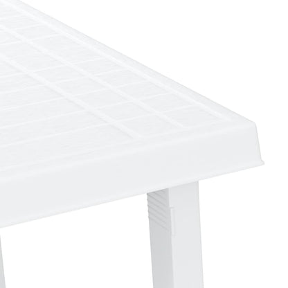 Camping Table White 79X56X64 Cm Pp Wooden Look