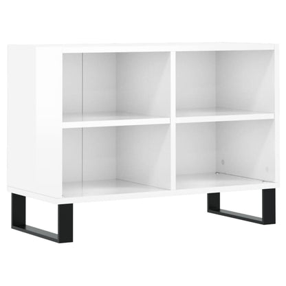 Tv Cabinet High Gloss White 69.5X30X50 Cm Engineered Wood