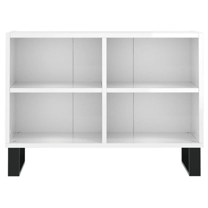 Tv Cabinet High Gloss White 69.5X30X50 Cm Engineered Wood