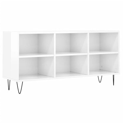 Tv Cabinet High Gloss White 103.5X30X50 Cm Engineered Wood