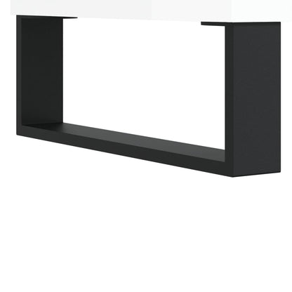 Tv Cabinet High Gloss White 103.5X30X50 Cm Engineered Wood