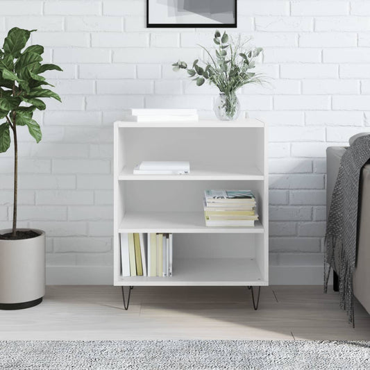 Sideboard High Gloss White 57X35X70 Cm Engineered Wood