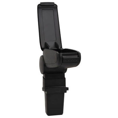 Car Armrest Black 12X32X(34-50) Cm Abs