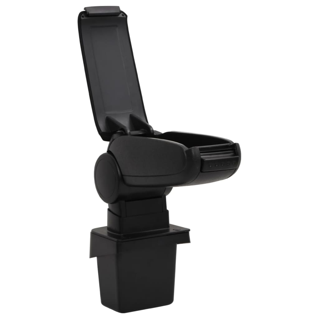 Car Armrest Black 15X31.5X(35-51) Cm Abs