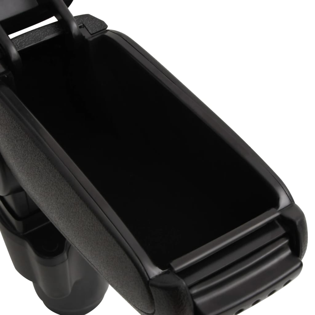 Car Armrest Black 12X33X(34-50) Cm Abs