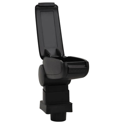 Car Armrest Black 13X31.5X(29-51) Cm Abs