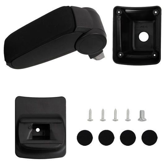 Car Armrest Black 13X33X(31-48) Cm Abs