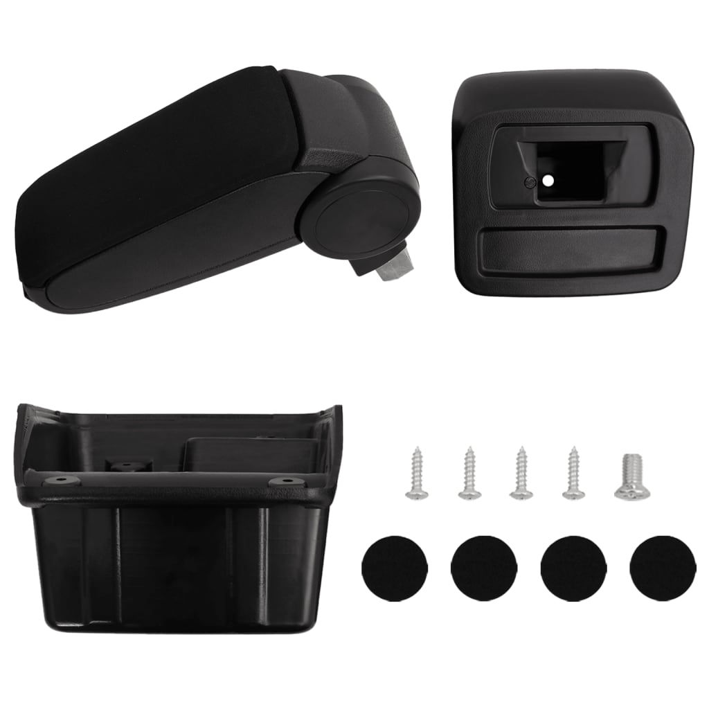 Car Armrest Black 15X31X(28-44) Cm Abs