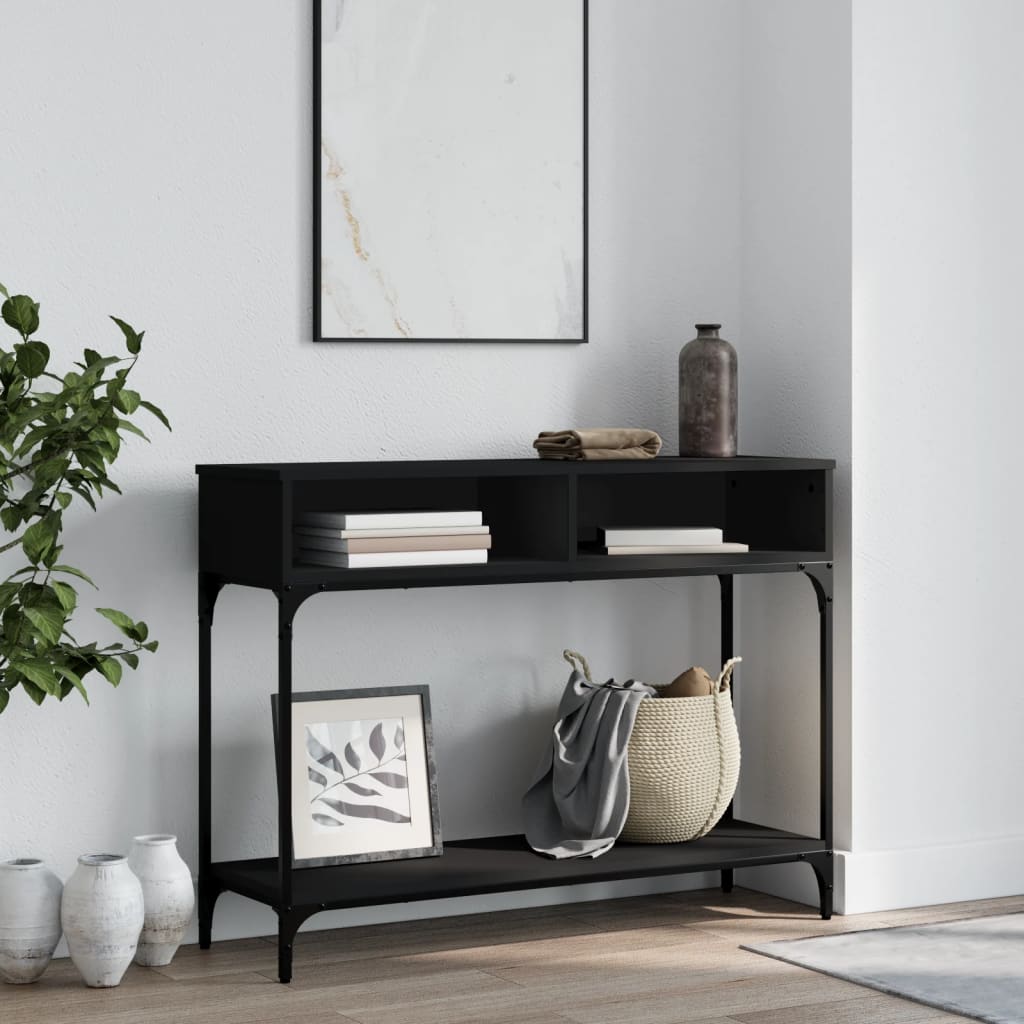 Console Table Black 100X30.5X75 Cm Engineered Wood