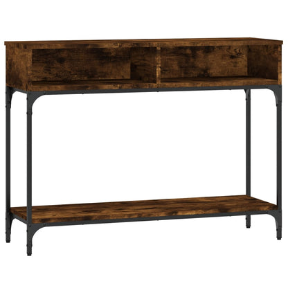 Console Table Smoked Oak 100X30.5X75 Cm Engineered Wood