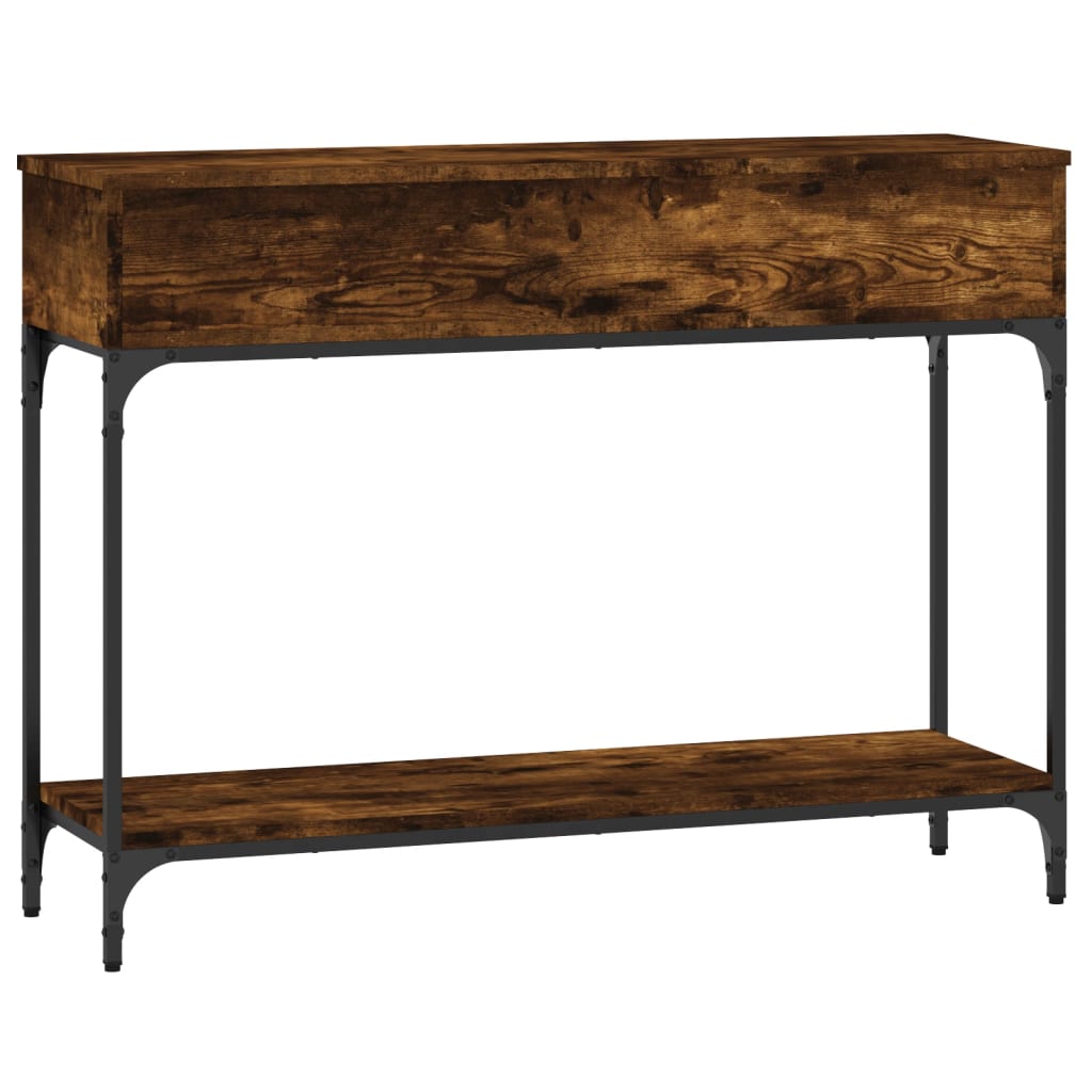 Console Table Smoked Oak 100X30.5X75 Cm Engineered Wood