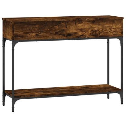 Console Table Smoked Oak 100X30.5X75 Cm Engineered Wood