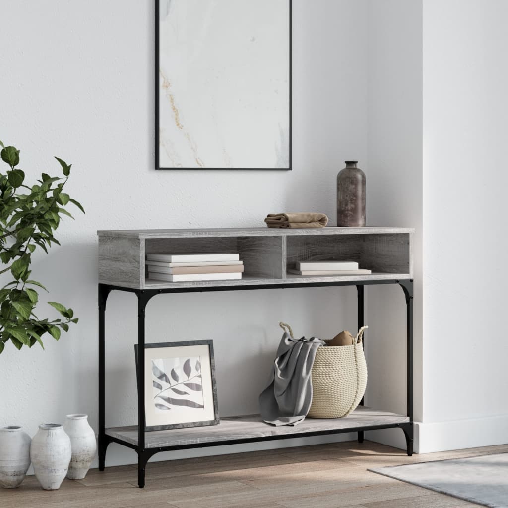 Console Table Grey Sonoma 100X30.5X75 Cm Engineered Wood