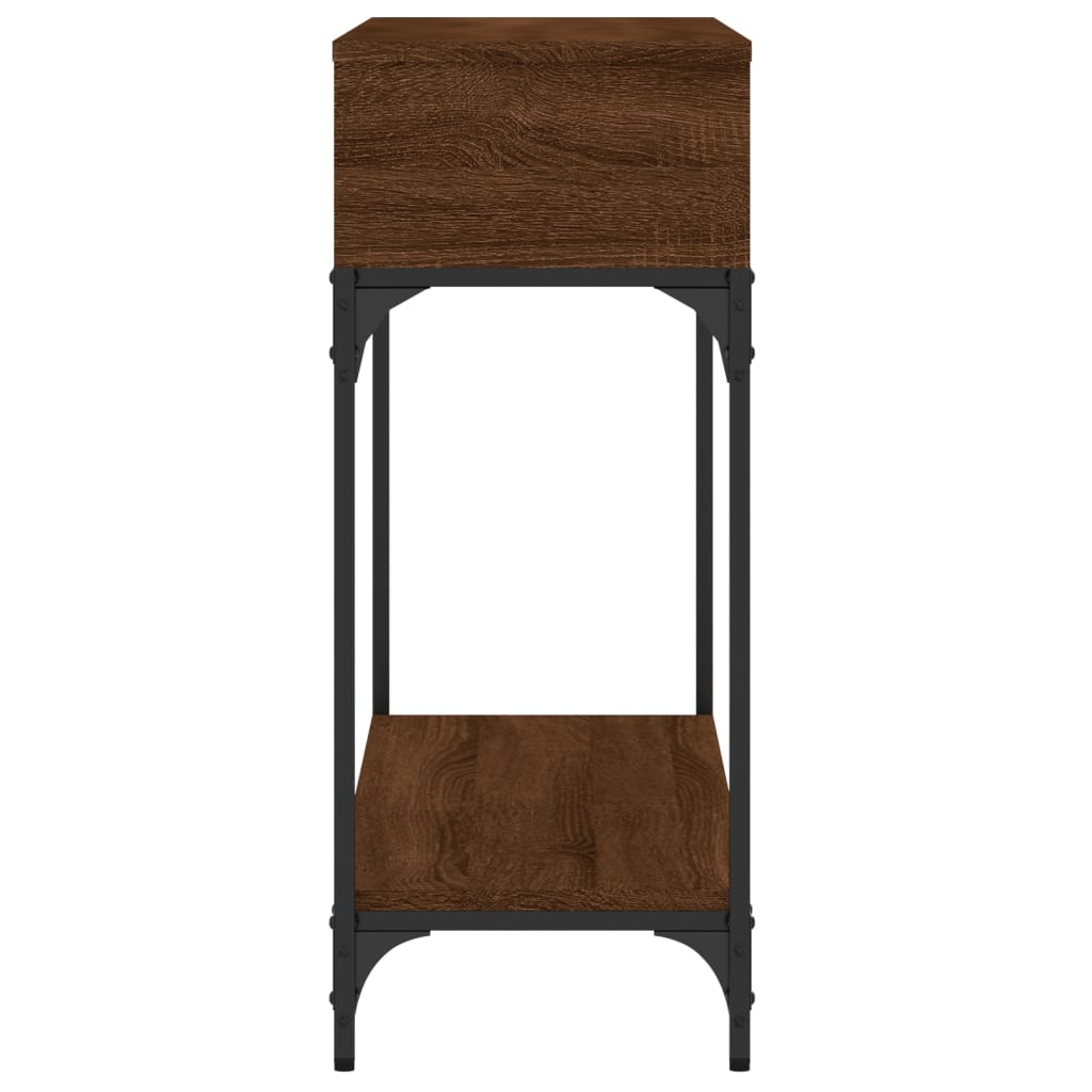 Console Table Brown Oak 100X30.5X75 Cm Engineered Wood