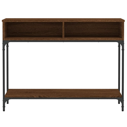 Console Table Brown Oak 100X30.5X75 Cm Engineered Wood