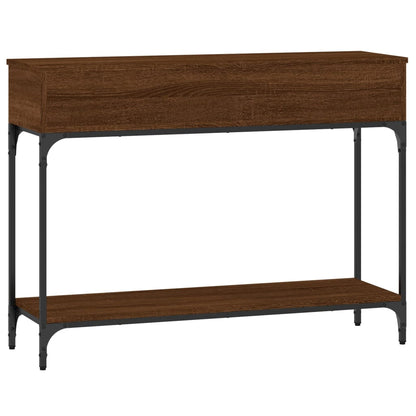 Console Table Brown Oak 100X30.5X75 Cm Engineered Wood