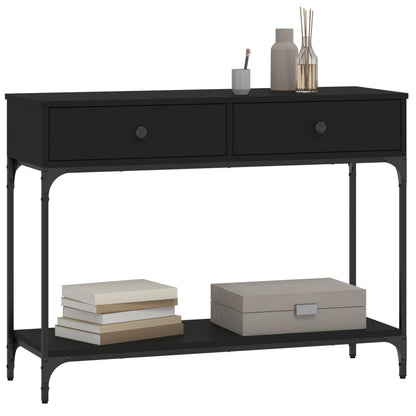 Console Table Black 100X34.5X75 Cm Engineered Wood