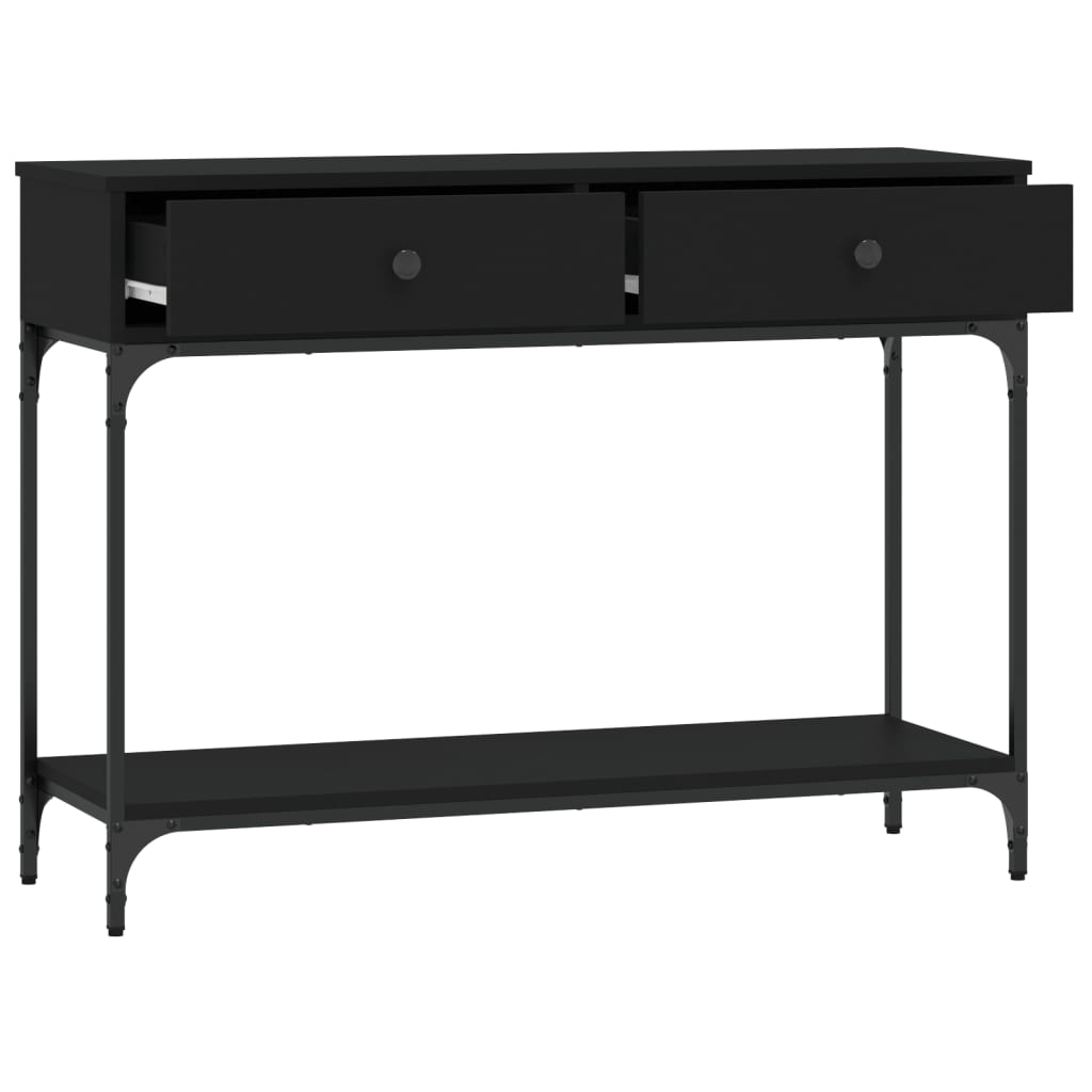 Console Table Black 100X34.5X75 Cm Engineered Wood