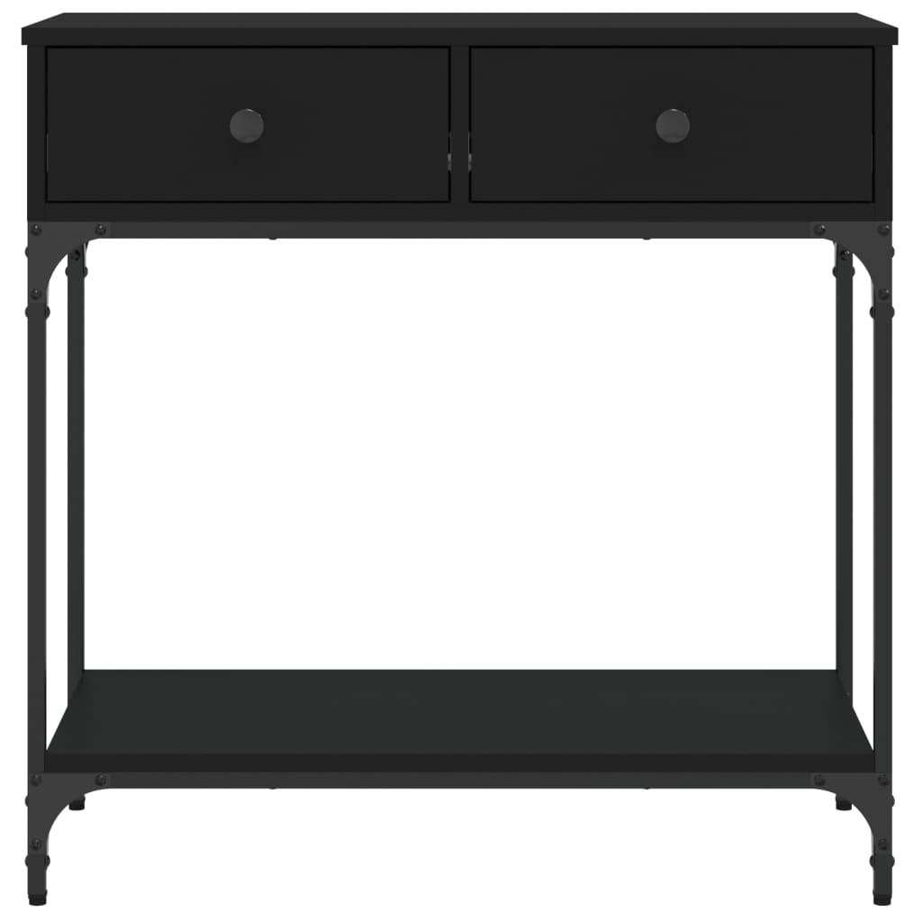 Console Table Black 75X34.5X75 Cm Engineered Wood