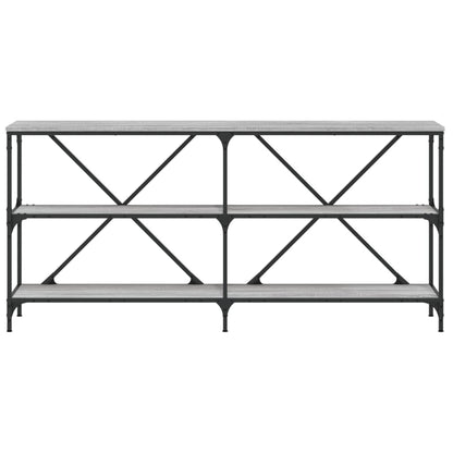 Console Table Grey Sonoma 160X30X75 Cm Engineered Wood And Iron