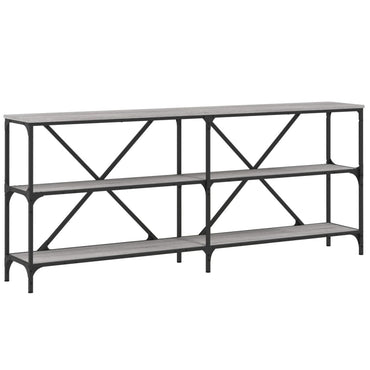 Console Table Grey Sonoma 180X30X75 Cm Engineered Wood And Iron