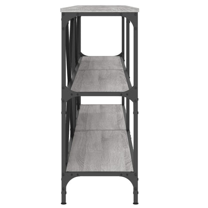 Console Table Grey Sonoma 180X30X75 Cm Engineered Wood And Iron