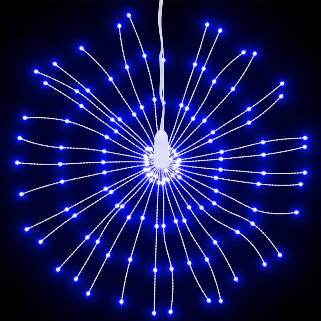 Christmas Starburst Lights 140 Leds 2 Pcs Blue 17 Cm