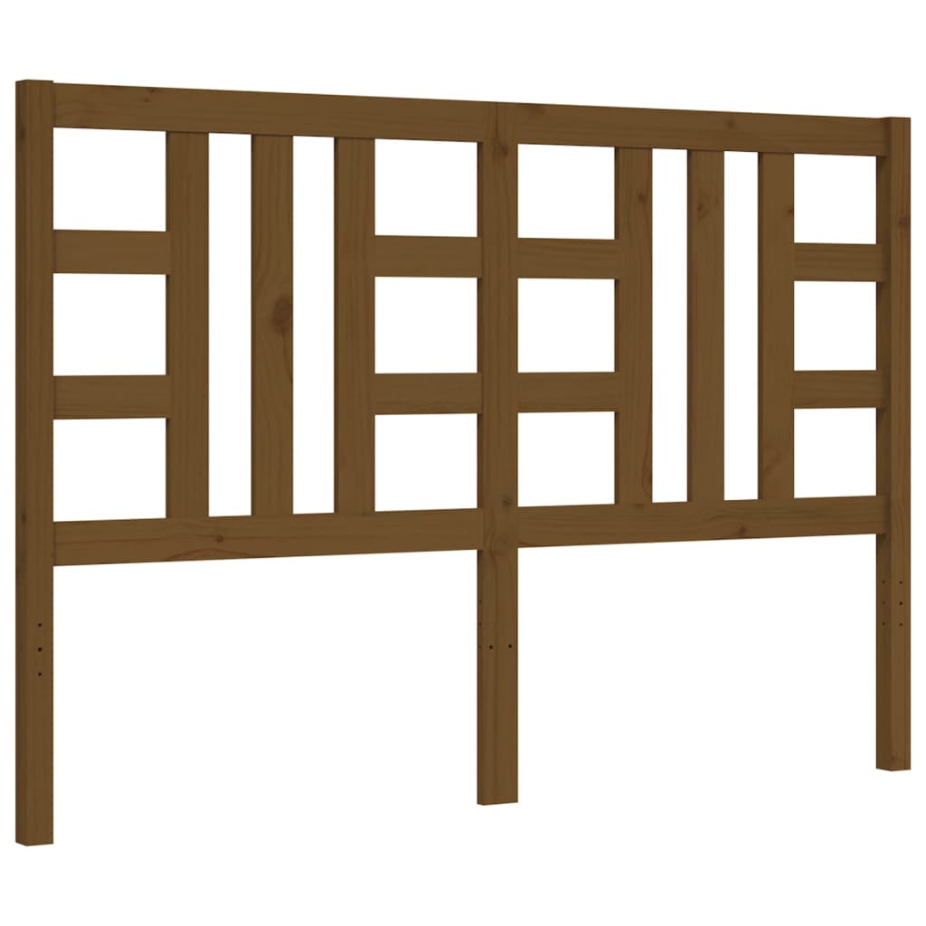 Bed Frame With Headboard Honey Brown King Size Solid Wood