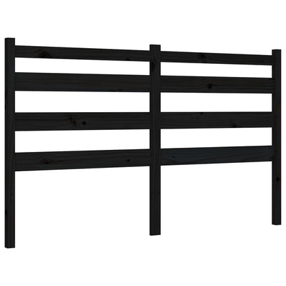 Bed Frame With Headboard Black King Size Solid Wood