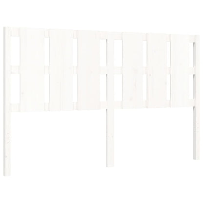 Bed Frame With Headboard White King Size Solid Wood