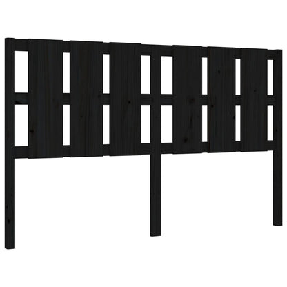 Bed Frame With Headboard Black King Size Solid Wood