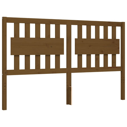 Bed Frame With Headboard Honey Brown King Size Solid Wood