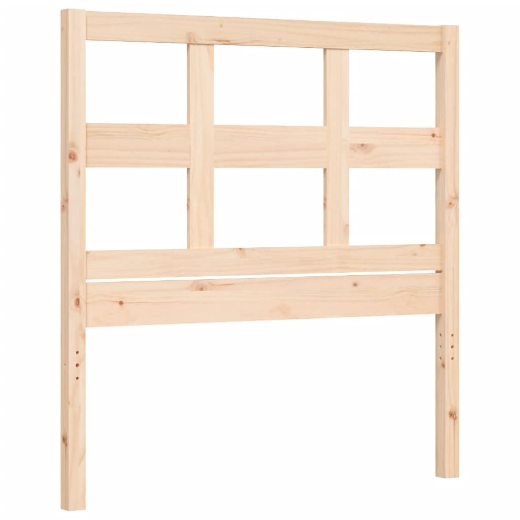 Bed Frame With Headboard Single Solid Wood