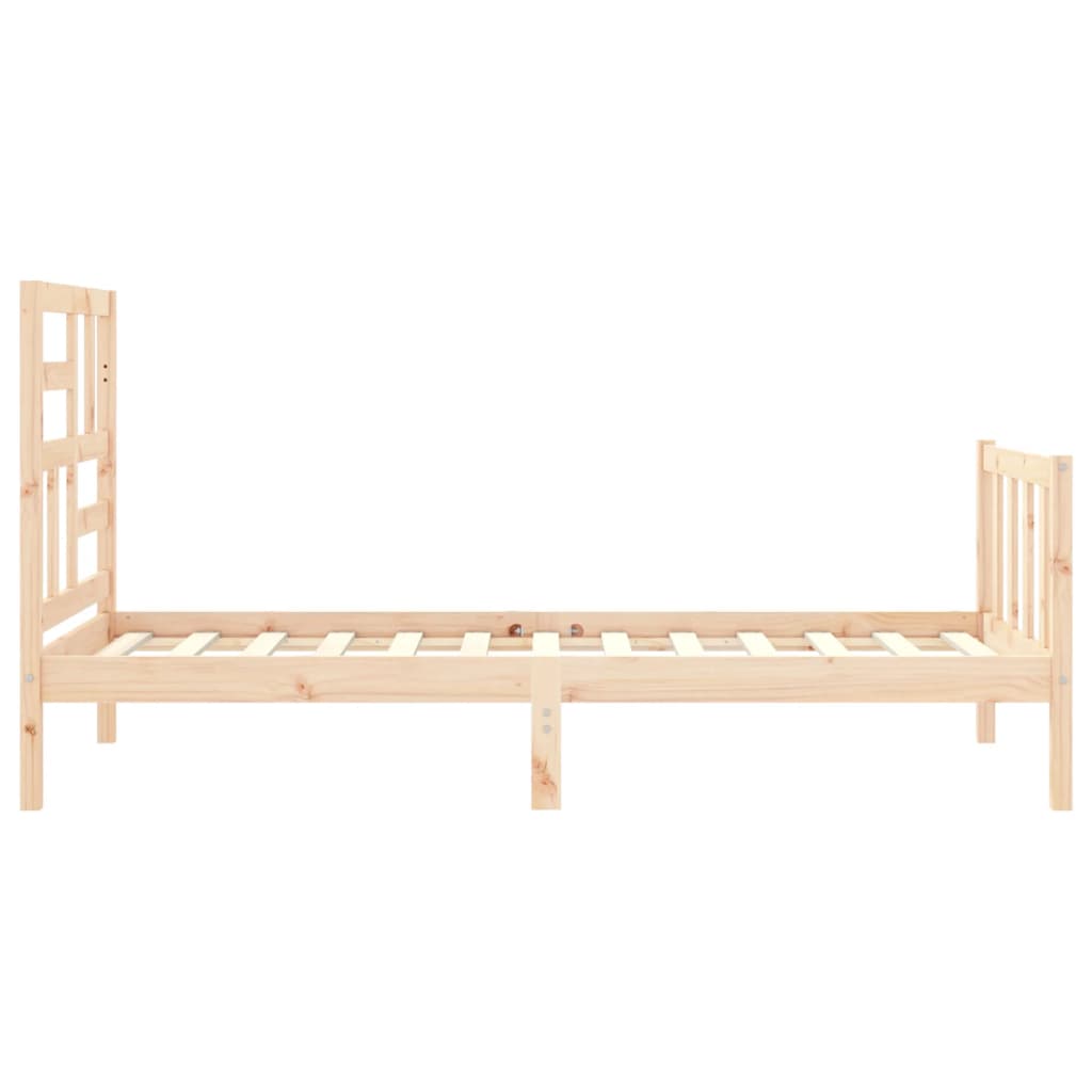 Bed Frame With Headboard Single Solid Wood