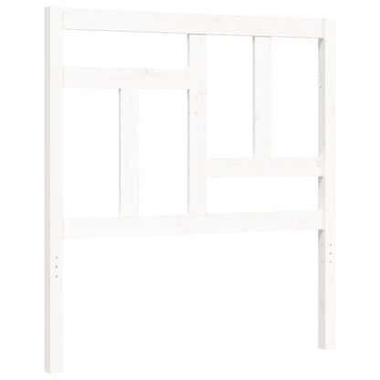 Bed Frame With Headboard White Single Solid Wood