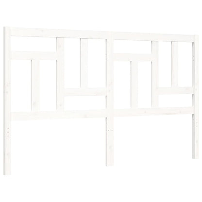 Bed Frame With Headboard White King Size Solid Wood