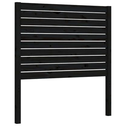 Bed Frame With Headboard Black Single Solid Wood