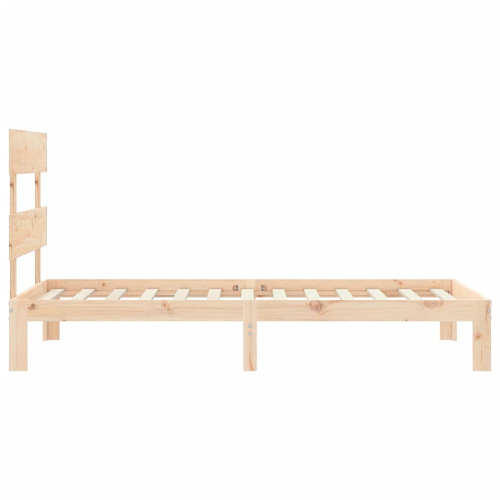 Bed Frame With Headboard Single Solid Wood