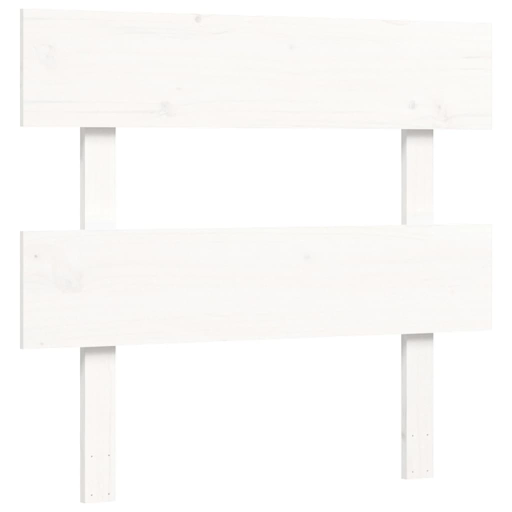 Bed Frame With Headboard White Single Solid Wood